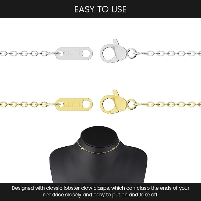 Bonison 3 Pcs Necklace Extender Set, Stainless Steel Silver Chain Extenders 2 4 6 Inch, Adjustable Necklace Bracelet Anklet Extension for Women, Jewelry Making Supplies - Image 5